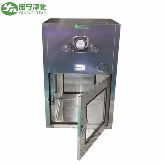 Yaning conception personnalisée en acier inoxydable filtre HEPA ULPA boîte de passage dynamique statique pour usine de pharmacie de laboratoire